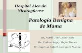 Patología Benigna de Mama Br. Mario José López Ruiz Br. Fatima Sugey Mejia Tinoco Br. Eugenio Rafael Rodríguez Montiel Hospital Alemán Nicaragüense.