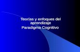 Teorías y enfoques del aprendizaje Paradigma Cognitivo.