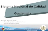 Sistema Nacional de Calidad Guatemala Por: M.Sc. Alexander Pineda Oficina Guatemalteca de Acreditación Sistema Nacional de Calidad MINISTERIO DE ECONOMÍA.