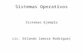 Sistemas Operativos Sistemas Ejemplo Lic. Orlando Zamora Rodríguez.