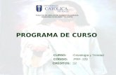 PROGRAMA DE CURSO CURSO: :Cristología y Trinidad CÓDIGO: :PRF- 223 CRÉDITOS: :12 FACULTAD DE CIENCIAS RELIGIOSAS Y FILOSÓFICAS PEDAGOGÍA EN RELIGIÓN Y.