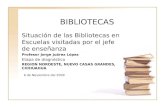 BIBLIOTECAS Situación de las Bibliotecas en Escuelas visitadas por el jefe de enseñanza Profesor Jorge Juárez López Etapa de diagnóstico REGION NOROESTE,