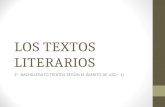 LOS TEXTOS LITERARIOS 2º. BACHILLERATO (TEXTOS SEGÚN EL ÁMBITO DE USO - 1)