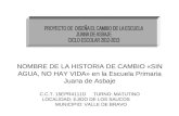 NOMBRE DE LA HISTORIA DE CAMBIO «SIN AGUA, NO HAY VIDA» en la Escuela Primaria Juana de Asbaje C.C.T. 15EPR4111DTURNO: MATUTINO LOCALIDAD: EJIDO DE LOS.