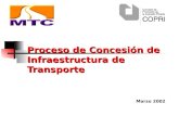Proceso de Concesión de Infraestructura de Transporte Marzo 2002.