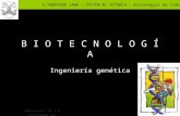 © PROFESOR JANO – VÍCTOR M. VITORIA – Estrategias de trabajo y aprendizaje Desarrollo de las inteligencias B I O T E C N O L O G Í A Ingeniería genética.