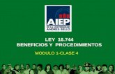 LEY 16.744 BENEFICIOS Y PROCEDIMIENTOS MODULO 1-CLASE 4.