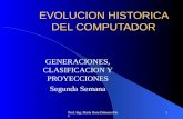 Prof. Ing. María Rosa Dámaso Ríos1 EVOLUCION HISTORICA DEL COMPUTADOR GENERACIONES, CLASIFICACION Y PROYECCIONES Segunda Semana.