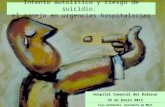 Intento autolítico y riesgo de suicidio: el manejo en urgencias hospitalarias Hospital Comarcal del Bidasoa 25 de Enero 2012 Ivan Garmendia. Residente.