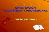 ORIENTACIÓN ACADÉMICA Y PROFESIONAL CURSO 2011/2012.