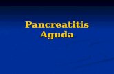 Pancreatitis Aguda. Definición Es un proceso inflamatorio agudo del Páncreas Necrosis pancreática en las formas más graves Compromiso de tejidos adyacentes.