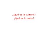 ¿Qué es la cultura? ¿Qué es lo culto?. Unidad 5: Jóvenes y cultura juvenil 1. Concepto de cultura y características de la cultura juvenil 2. Los espacios.