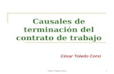 César Toledo Corsi1 Causales de terminación del contrato de trabajo César Toledo Corsi.