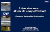 Carolina Soto Economista País – Colombia Corporación Andina de Fomento Bogotá, Colombia, Noviembre de 2009 Infraestructura: Motor de competitividad Congreso.