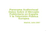 1 Panorama Audiovisual Datos Sobre el Mercado Publicitario en España Y la Televisión Pública Europea Madrid, Julio 2007.