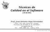 Derechos Reservados, 2002 Técnicas de Calidad en el Software (CB-00-885) Prof. Juan Antonio Vega Fernández javega/Tecnicas_de_Calidad_en_el_Software