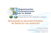 Renovando la Atención Primaria de Salud en Las Américas Armando Güemes Fortalecimiento Sistemas de Salud (HSS) OPS/OMS - ARGENTINA.