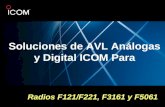 Radios F121/F221, F3161 y F5061 Soluciones de AVL Análogas y Digital ICOM Para.