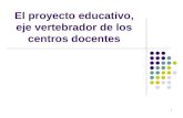 1 El proyecto educativo, eje vertebrador de los centros docentes.