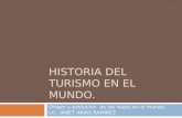 HISTORIA DEL TURISMO EN EL MUNDO. Origen y evolución de los viajes en el mundo. LIC. JANET ARIAS RAMIREZ.