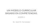 UN MODELO CURRICULAR BASADO EN COMPETENCIAS. SESIÓN 1 Dr. José M. Fernández.