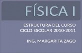 ESTRUCTURA DEL CURSO CICLO ESCOLAR 2010-2011 ING. MARGARITA ZAGO.
