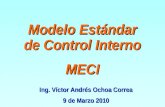 Ing. Víctor Andrés Ochoa Correa 9 de Marzo 2010 Modelo Estándar de Control Interno MECI.