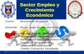 Sector Empleo y Crecimiento Económico Curso: Economía Sectorial. Docente: Econ. Juan Daniel Morocho Ruiz. Alumnos:Aguilar Salazar Rolando. Álamo Valdivieso.