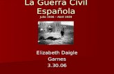 La Guerra Civil Española Julio 1936 – Abril 1939 Elizabeth Daigle Garnes3.30.06.
