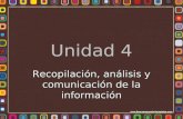 Unidad 4 Recopilación, análisis y comunicación de la información.