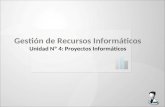 Gesti³n de Recursos Informticos Unidad N 4: Proyectos Informticos