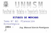 MKT1 Ing. Manuel García Pantigozo 2004 - I ESTUDIO DE MERCADO Tema Nº 02: Planeación Estratégica.
