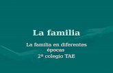 La familia La familia en diferentes épocas 2º colegio TAE.