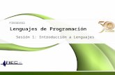 Lenguajes de Programación Sesión 1: Introducción a Lenguajes FIEC01552.