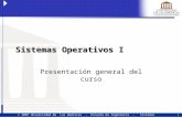 1 2007 Universidad de Las Américas - Escuela de Ingeniería - Sistemas Operativos - Dr. Juan José Aranda Aboy Sistemas Operativos I Presentación general.