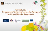 VI Edición Programa Universitario de Apoyo a la Creación de Empresas.