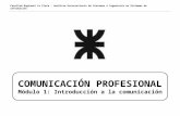 Facultad Regional La Plata - Analista Universitario de Sistemas e Ingeniería en Sistemas de Información COMUNICACIÓN PROFESIONAL Módulo 1: Introducción.