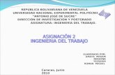 REPÚBLICA BOLIVARIANA DE VENEZUELA UNIVERSIDAD NACIONAL EXPERIMENTAL POLITÉCNICA ANTONIO JOSÉ DE SUCRE DIRECCIÓN DE INVESTIGACIÓN Y POSTGRADO ASIGNATURA: