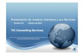 TCS Presentación de nuestros miembros y sus servicios v 5