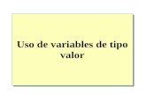 Uso de variables de tipo valor. Descripción general Sistema de tipos comunes (CTS) Nombres de variables Uso de tipos de datos predefinidos Creación de.