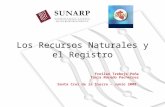 Los Recursos Naturales y el Registro Froilan Trebejo Peña Tania Macedo Pacherres Santa Cruz de la Sierra – Junio 2008.