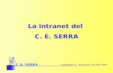 C. E. SERRA 6 La intranet del C. E. SERRA Expodidàctica – Barcelona 5 de abril 2008.