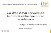 La web 2.0 al servicio de la tutoría virtual de curso académico