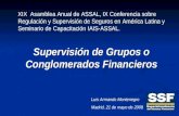 Supervisión de Grupos o Conglomerados Financieros Luis Armando Montenegro Madrid, 21 de mayo de 2008 XIX Asamblea Anual de ASSAL, IX Conferencia sobre.