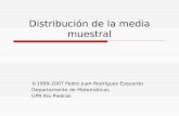 Distribución de la media muestral ©1999-2007 Pedro Juan Rodríguez Esquerdo Departamento de Matemáticas UPR Río Piedras.