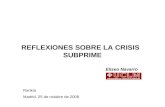 Reflexiones sobre la crisis del mercado subprime por Eliseo Navarro
