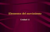 Elementos del movimiento Unidad 11. 2 Contenidos (1) 1.- Introducción. 2.- Magnitudes escalares y vectoriales.Magnitudes escalares y vectoriales. 3.-