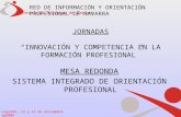 Servicio Navarro de Empleo RED DE INFORMACIÓN Y ORIENTACIÓN PROFESIONAL DE NAVARRA Logroño, 12 y 13 de noviembre de2009 JORNADAS INNOVACIÓN Y COMPETENCIA.