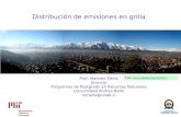 Distribución de emisiones en grilla Foto:  Prof. Marcelo Mena Director Programas de Postgrado en Recursos.