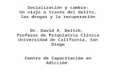 Socialización y cambio: Un viaje a través del delito, las drogas y la recuperación Dr. David A. Deitch, Profesor de Psiquiatría Clínica Universidad de.